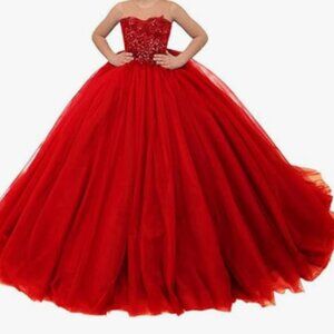 Girls Pageant Dress Beaded Appliques Flower Girl Dresses Tulle Sleeveless